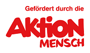 Aktion-Mensch-Logo. Text: Gefördert durch die Aktion Mensch.