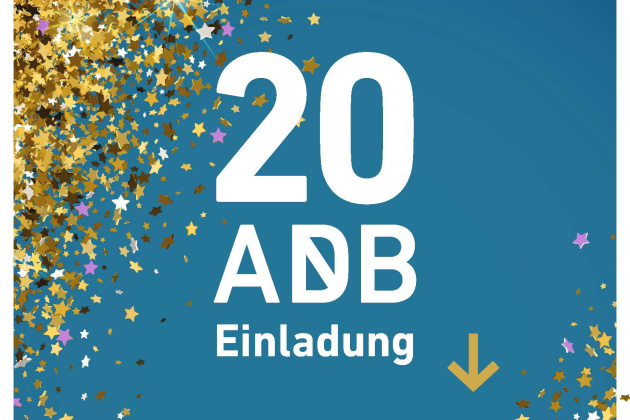 Einladungskarte 20 Jahre ADB