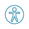 Symbol: stilisierter Mensch in einem Kreis