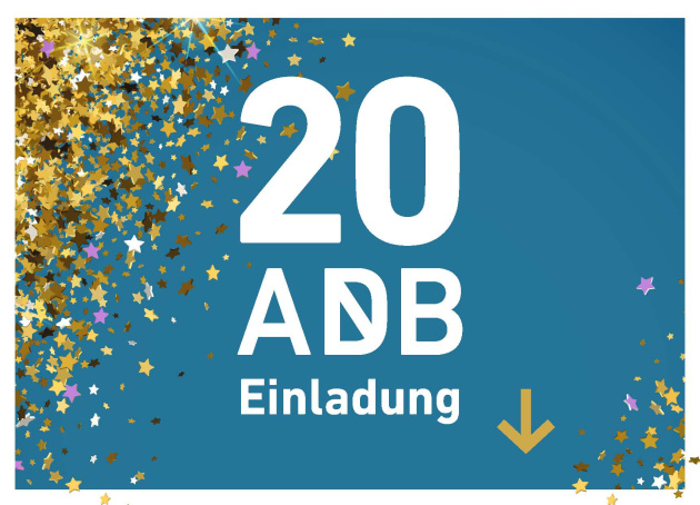 Einladungskarte 20 Jahre ADB