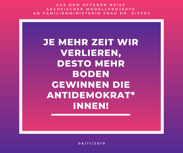Auszug aus dem offenen Brief an Bundesministerin Giffey