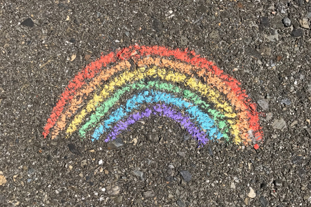 Regenbogen aus Kreide