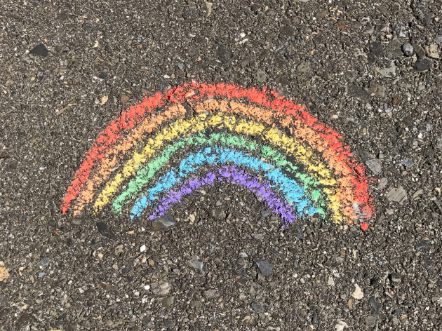 Regenbogen aus Kreide