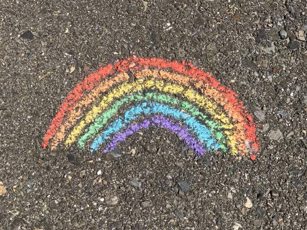 Regenbogen aus Kreide