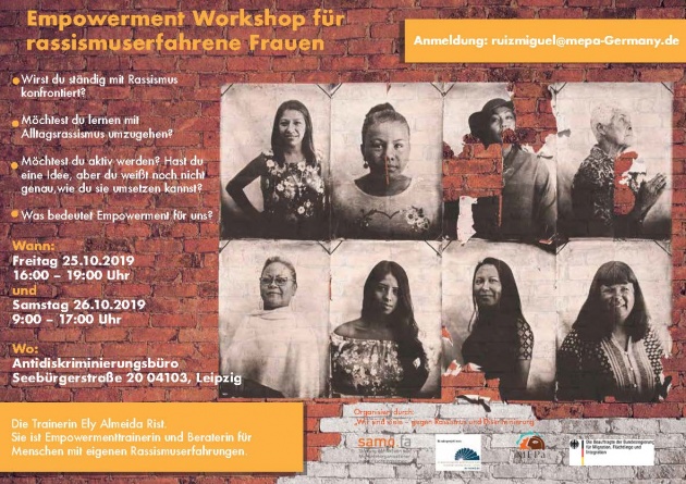 Flyer Empowerment-Workshop für rassismuserfahrene Frauen